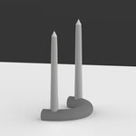 "Aklo" Candlestick silicone mold - madmolds -