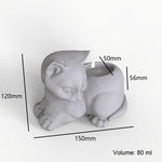 "CS32" Cat shaped candle holder mold