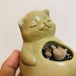 Cat inspired flowerpot silicone mold - madmolds -