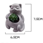 Cat inspired flowerpot silicone mold - madmolds -