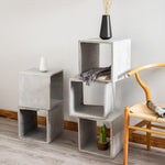 Concrete square bookshelf silicone mold - madmolds -