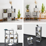 Concrete square bookshelf silicone mold - madmolds -