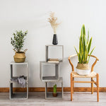 Concrete square bookshelf silicone mold - madmolds -