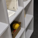 Concrete square bookshelf silicone mold - madmolds -