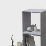 Concrete square bookshelf silicone mold - madmolds -