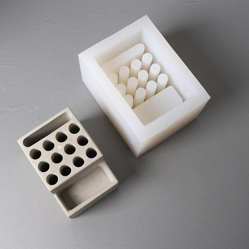 Dotted pen holder silicone mold - madmolds -