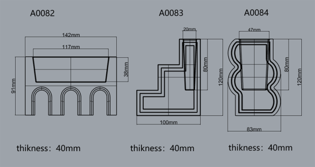 "FV005" Vase silicone mold