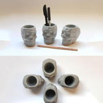 Geometric Skull Flowerpot Mold - madmolds - Geometric Skull Flowerpot