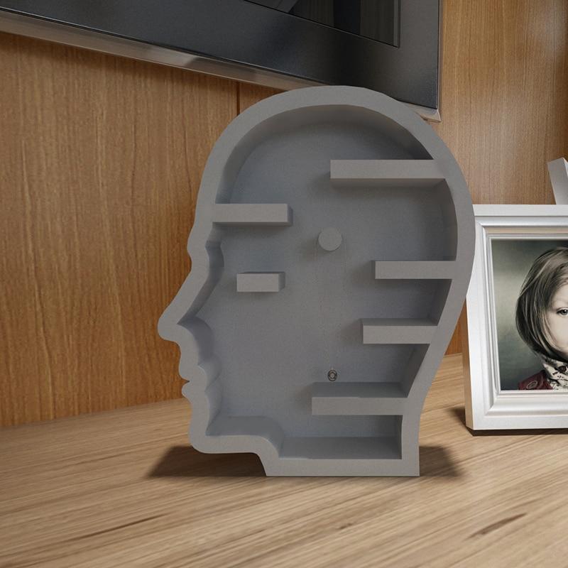 Headshelf jewelery display silicone mold - madmolds -