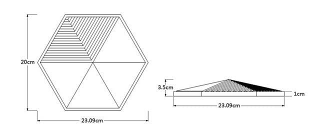 Hexagon Geo tile mold - madmolds - silicone mold