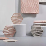 Hexagon coasters silicone mold - madmolds -