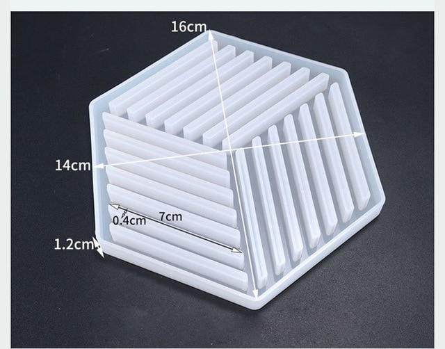 Hexagon coasters silicone mold - madmolds -