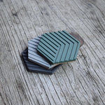 Hexagonal geometry cup coaster mold - madmolds -