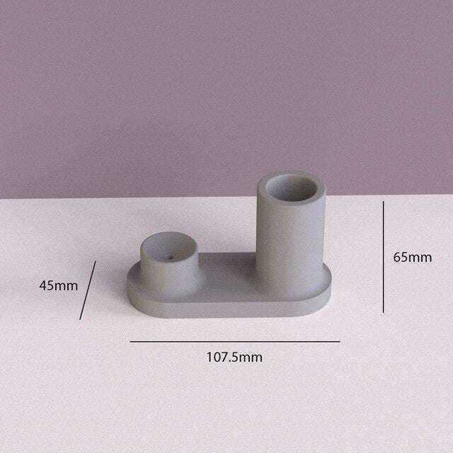 "I21" Concrete incense, candle holder silicone mold
