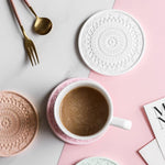 "Mantra" concrete coaster silicone mold - madmolds -