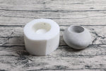 Oval concrete candle holder molds - madmolds - silicone mold