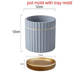 "Patrio" flowerpot silicone mold - madmolds -