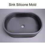 Oval sink silicone mold