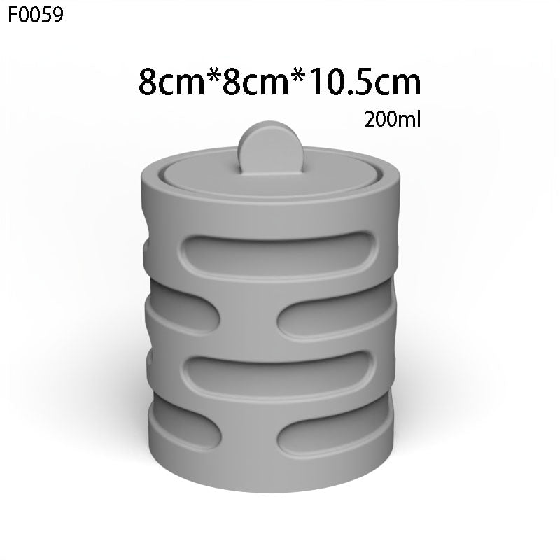 "CJ90" Candle jar silicone mold
