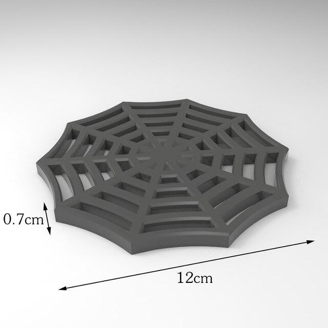 Spider web coaster silicone mold - madmolds -