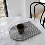 Striat concrete tray silicone mold - madmolds -