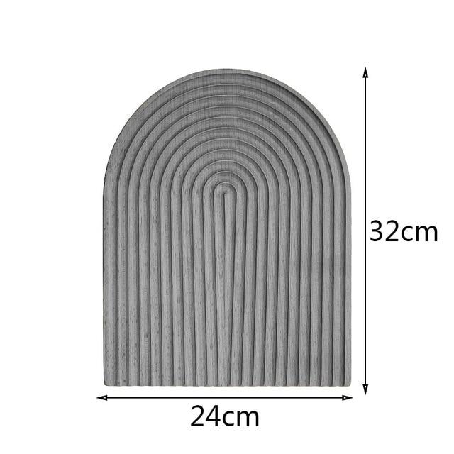 Striat concrete tray silicone mold - madmolds -