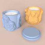 "CJ22" Candle jar silicone mold