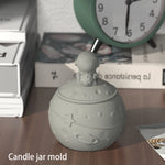 "CJ91" Candle jar silicone mold