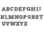 Alphabetic striped letter silicone mold