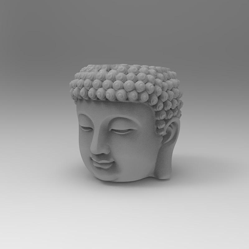 Buddha flowerpot silicone mold - madmolds -