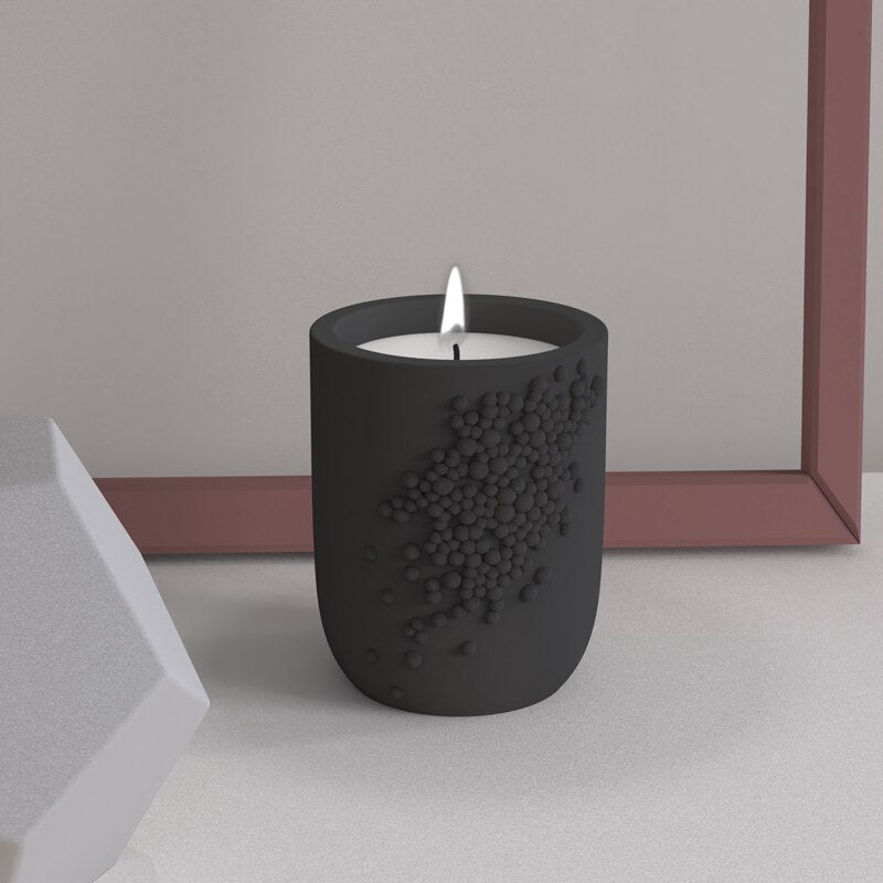 Meidiya 1/2pcs Candle Jar Molds, Silicone Concrete Molds for