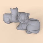 "CS32" Cat shaped candle holder mold