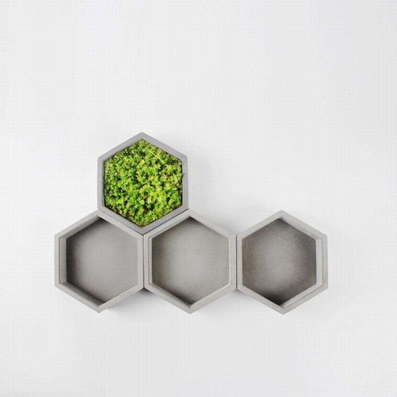 Hexagon Concrete Flower Pot Mold - madmolds - Hexagon Flower Pot