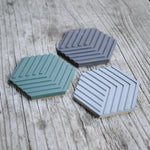 Hexagonal geometry cup coaster mold - madmolds -