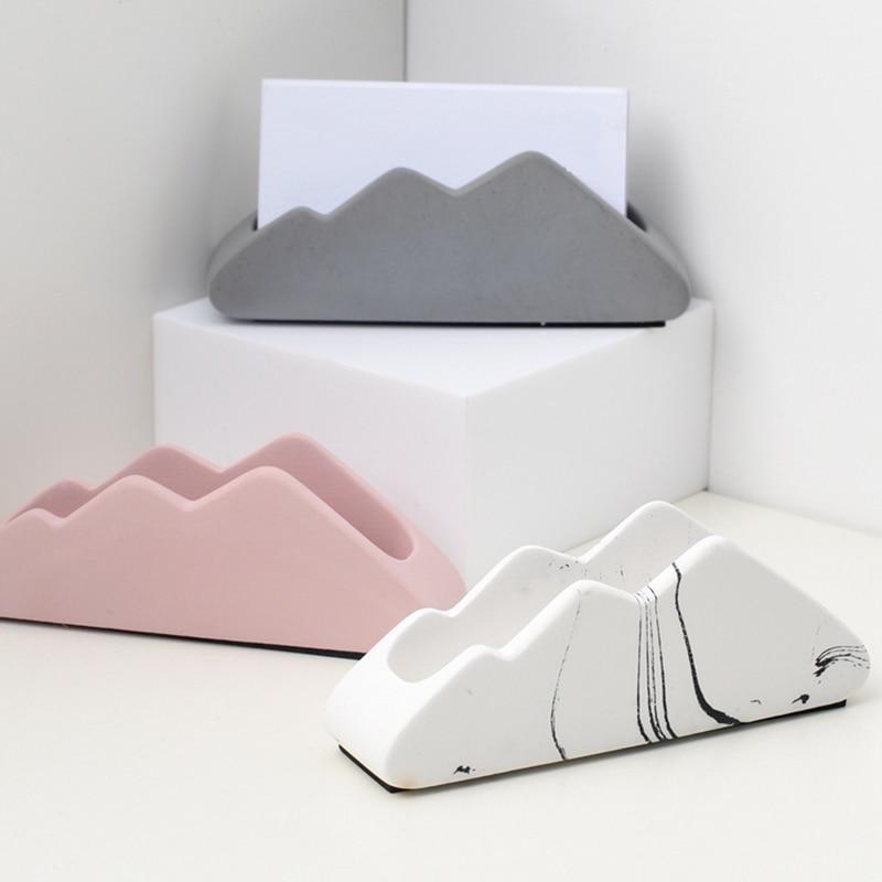 3D Cloud Business Card Holder Silicone Mold DIY Heart Flower Card Clip  Mould Cement Concrete Resin Molds Office Table Ornament - AliExpress