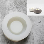 Oval concrete candle holder molds - madmolds - silicone mold