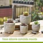 Owl Concrete Planter silicone mold - madmolds - silicone mold