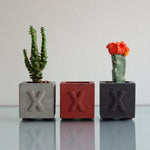"X" planter silicone mold - madmolds -