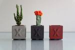 "X" planter silicone mold - madmolds -